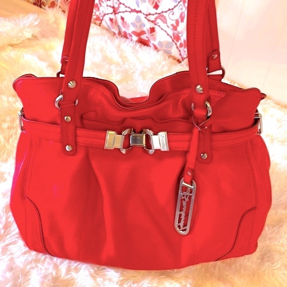 B. Makowsky Red leather Hobo Bag Excellent Condition. - Picture 1 of 11